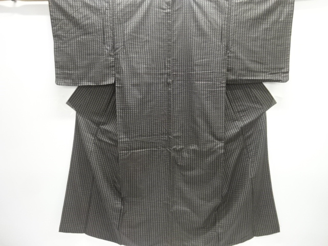 JAPANESE KIMONO / ANTIQUE TAISHO-ROMAN PLAID WOVEN KIMONO / TAISHO ROM